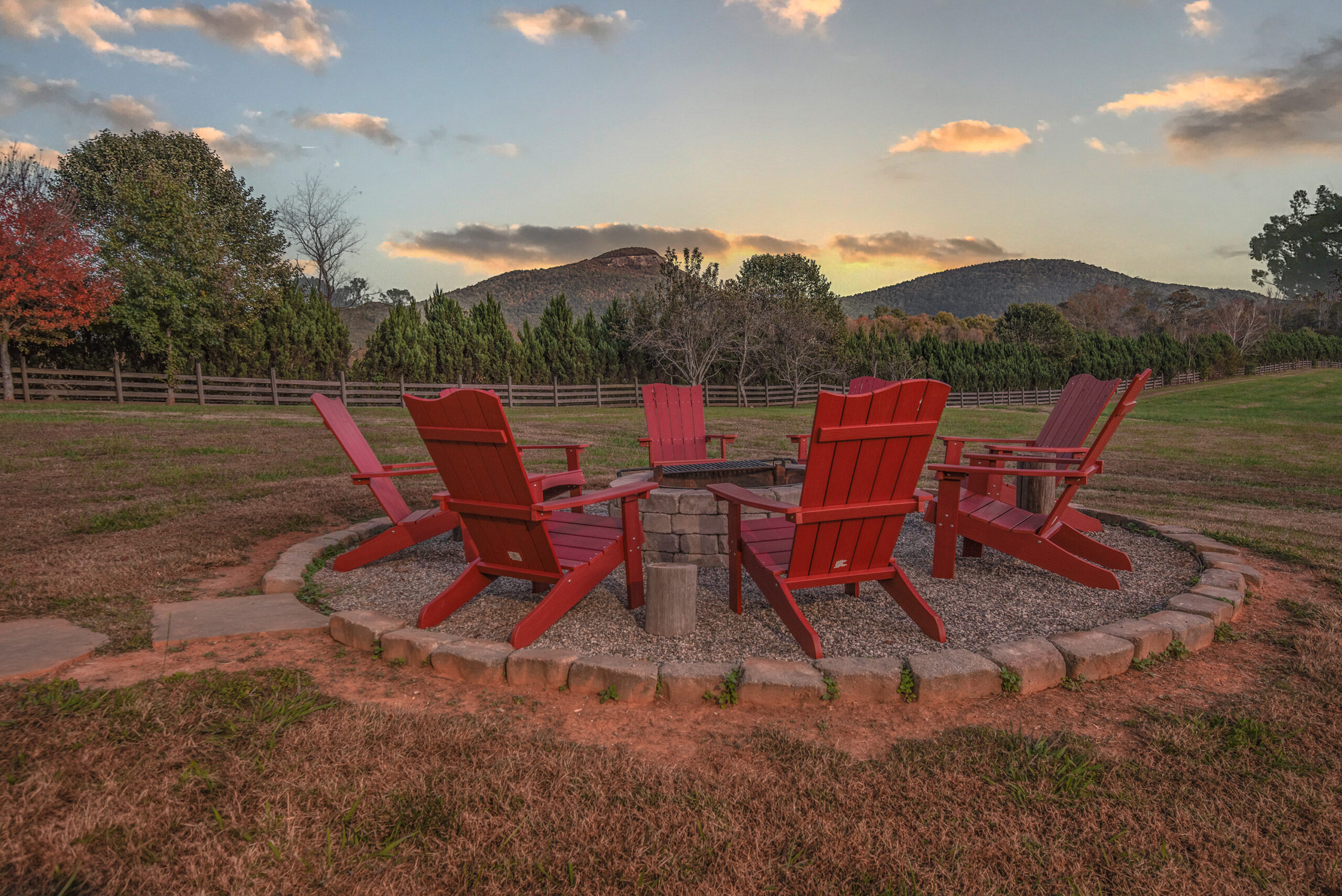 Covered porch with bed swing